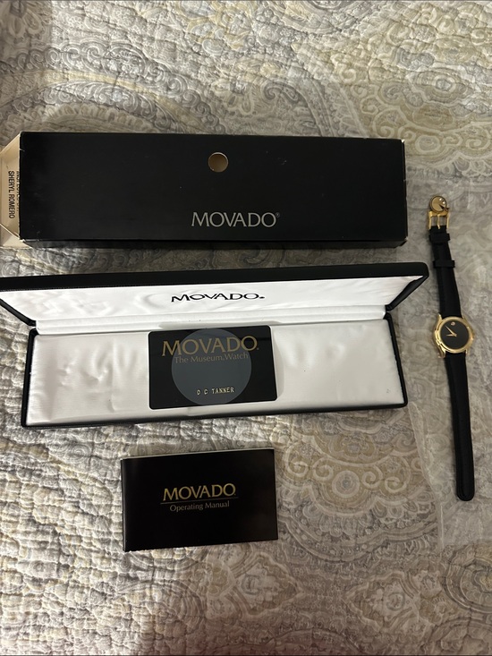 Movado Jewelry - New Old Stock from 1997 w 10k Gold and Stainless Steel Case Museum MOVADO Watch